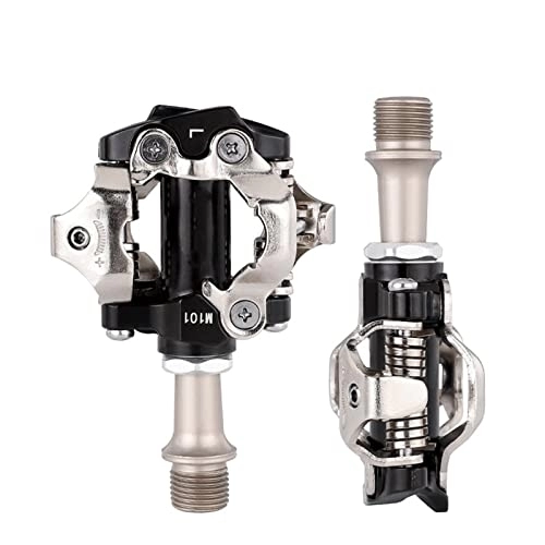 Mountain Bike Pedal : Bicycle Pedal Fit For Mountain Bike Lock Pedals Sealed Clipless Crank With SPD Ultralight Alloy Pedal Bicycle Parts Modified Parts (Color : Doubleside Alloy)