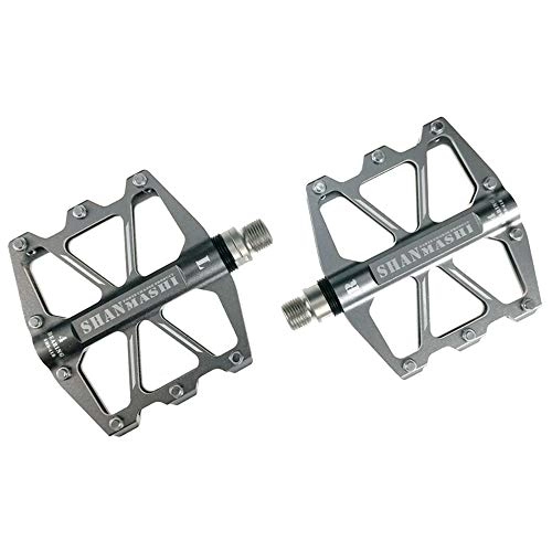 Mountain Bike Pedal : Bicycle pedal, Mountain Bike Bearings Palin Comfortable Wide Non-Slip Pedals, Aluminum Alloy Universal Bicycle Accessories Pedals YZRCRK
