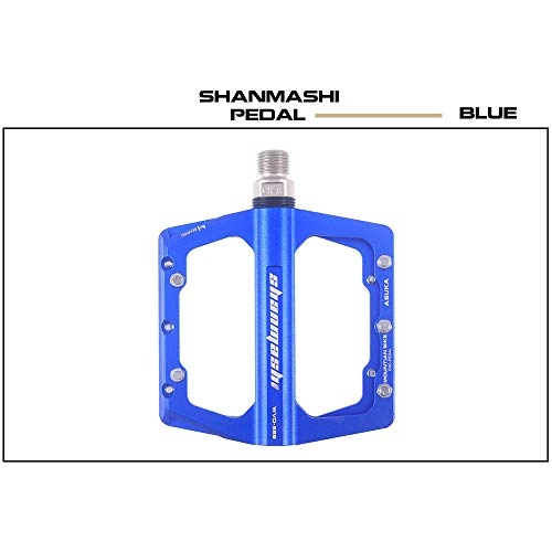 Mountain Bike Pedal : Bicycle pedal Mountain Bike Pedals 1 Pair Aluminum Alloy Antiskid Durable Bike Pedals Surface For Road Bike 4 Colors (Color : Blue)