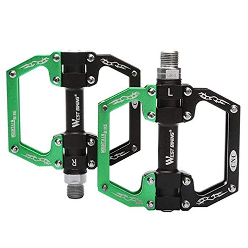 Mountain Bike Pedal : Bicycle pedal, Mountain Bike Pedals Bearing Road Bikes Universal Aluminum Alloy Palin Pedals, Non-Slip Bicycle Equipment Pedals YZRCRK