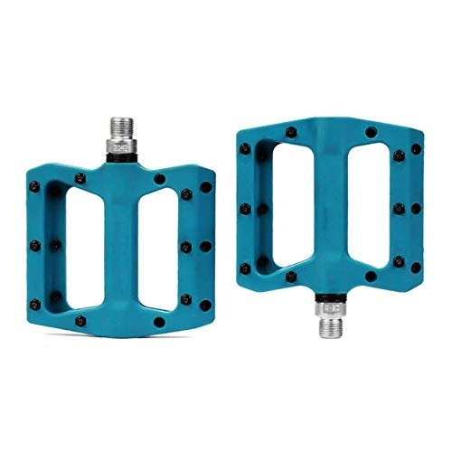 Mountain Bike Pedal : Bicycle Pedal Mountain Bike Pedals Nylon Fiber Bearing Pedals Oudoor Cycling Antiskid Bike Pedals For Mountain Bike (Size:123 * 105.5 * 24mm; Color:Blue)