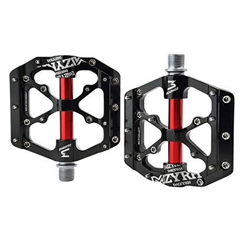 Mountain Bike Pedal : Bicycle Pedal Mountain Bike Universal Sealed 3 Bearing Bicycle Flat Pedals CNC Ultralight Aluminum Pedals for MTB Road Cycling