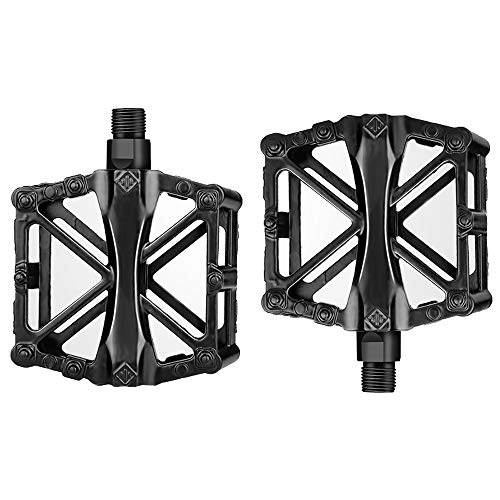 Mountain Bike Pedal : Bicycle Pedal New Aluminum Anti Skid Durable Mountain Bike Aluminum Alloy Bearing Pedal Bicycle Spare Parts With Free Installation Tool (2 Bearings)