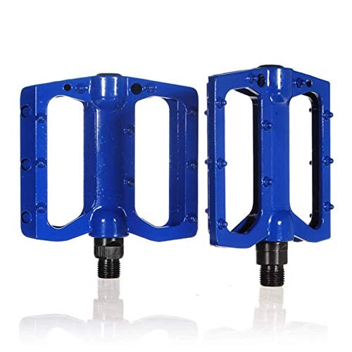 Mountain Bike Pedal : Bicycle Pedal Outdoors Bicycle Aluminum Alloy Ball Bearing Pedal With Anti Skid Peg For Mountain BMX Road Accessories Bicycles (Size:10 * 9.5 * 1.5cm; Color:Blue)