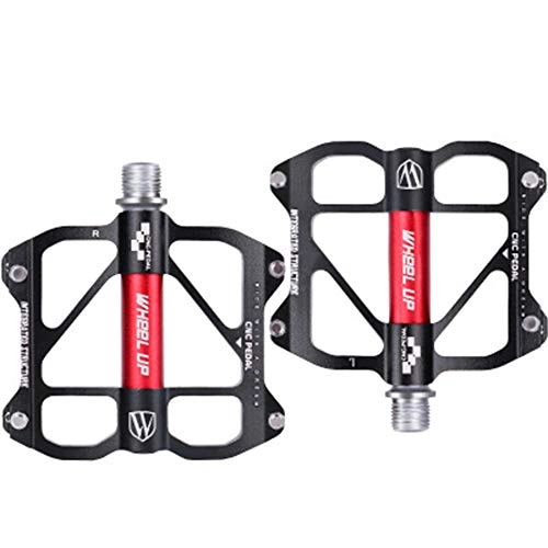 Mountain Bike Pedal : Bicycle pedal, Palin Aluminum Alloy Foot Mountain Bike Universal Pedal Bicycle Accessories Bearing Non-Slip Pedal YZRCRK