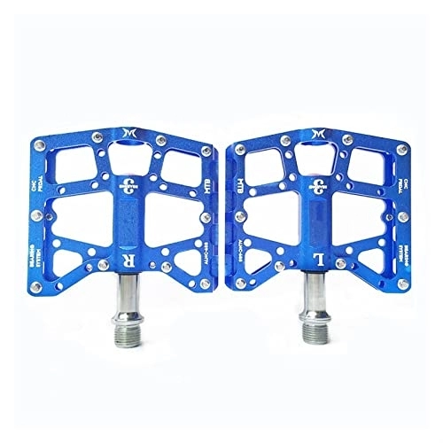 Mountain Bike Pedal : Bicycle Pedal Ultra Light 3 Sealed Bearing Pedal Fit For Mountain Road Bike Aluminum Alloy Pedal Accessories Modified Parts (Color : Blue)