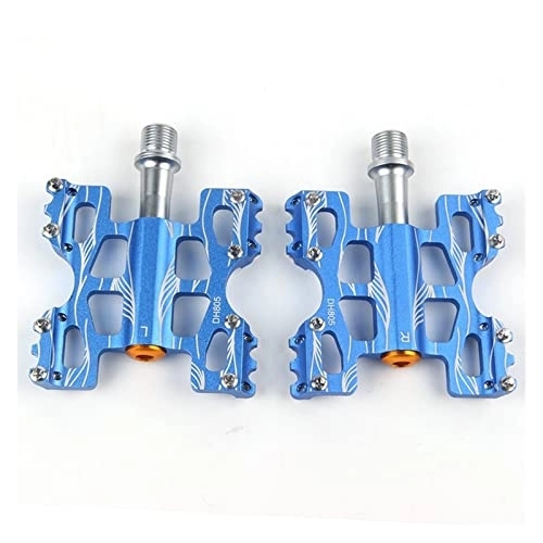 Mountain Bike Pedal : Bicycle Pedal Ultralight Aluminum Alloy 3 Bearing Pedal Fit For Mountain Bike Road Bicycle Pedal Accessories Modified Parts (Color : 805 blue)