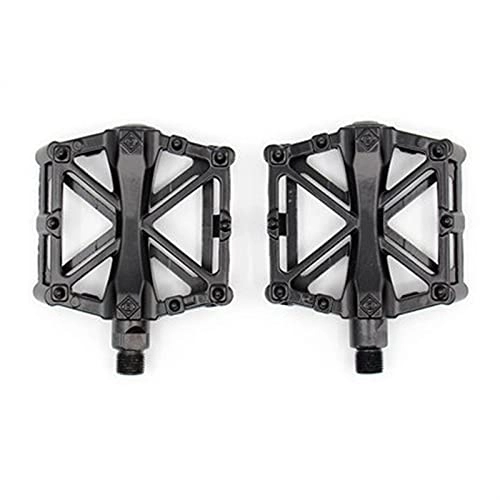 Mountain Bike Pedal : bicycle pedal Ultralight Sealing Bearing Pedals Durable Cycling Aluminum Alloy Mountain Road Mtb Flat Platform Bike Parts Accessories non-slip bicycle pedal (Color : Black)