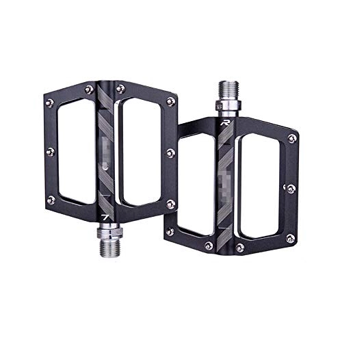 Mountain Bike Pedal : Bicycle PedalHigh Strength Aluminum Alloy Durable Anti-slip Perlin Bearing 1 Pair Bicycle Pedals Mountain Bike Pedals Bike AccessoriesSuitable For Various Bicycles (Size:90 X 75.5 X 16mm; Color:Black)