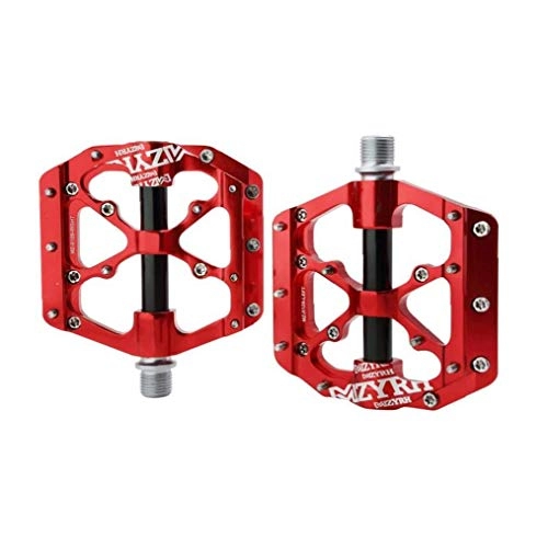 Mountain Bike Pedal : Bicycle Pedals 1 Pair Aluminum Platform Flat Pedal Anti Slip Pedals Replacement for Mountain Bike Red
