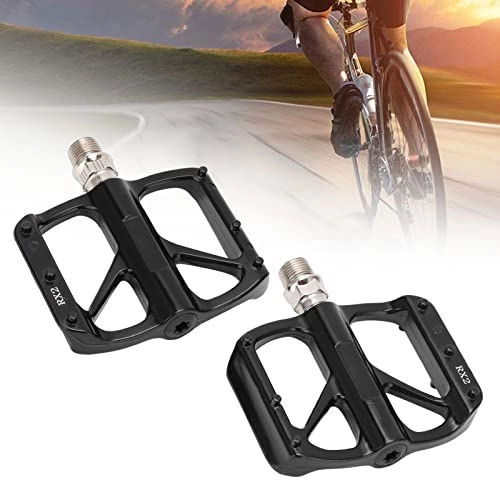 Mountain Bike Pedal : Bicycle Pedals, 1 Pair Mountain Bike Aluminum Alloy DU Bearing Pedals with Sealed Bearing for Road Bikes Black