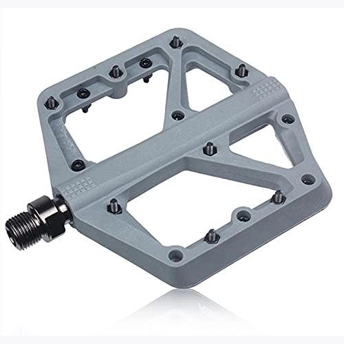 Mountain Bike Pedal : Bicycle Pedals, 5 Colors 9 / 16 In, with 20 Anti-Skid Pins, Road Bike Pedals Lightweight Platform Pedals, for 6Mm Inner 6-Point Wrench, BMX MTB Bike, Gray