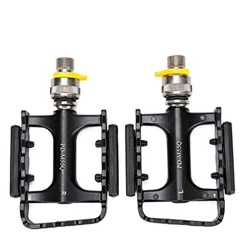 Mountain Bike Pedal : Bicycle Pedals Aluminum Alloy Pedals with Double-Sided Warning Reflector Quick Release Pedals Ultra Sealed Bearings Platform for 9 / 16" MTB BMX Road Mountain Bike Cycle