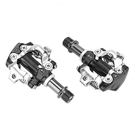 Mountain Bike Pedal : Bicycle Pedals, Aluminum Alloy Self-locking Mountain Bike Pedals Repair Parts Accessory