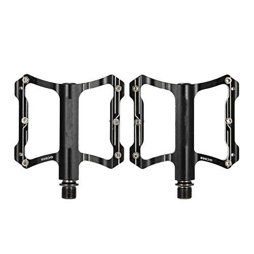 Mountain Bike Pedal : Bicycle Pedals Aluminum Antiskid Bike Pedals For MTB Sealed Bearing Flat Platform Mountain Bike Pedals (Size:84 * 99 * 16mm; Color:Black)
