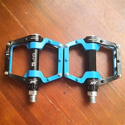 Mountain Bike Pedal : Bicycle Pedals, Bearing Pedals Magnesium Aluminum Alloy Mountain Bike MTB Bicycle Pedal Road Bike Pedals for Road MTB Bikes (Color : Blue)