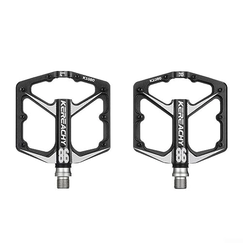 Mountain Bike Pedal : Bicycle Pedals, Bicycle Aluminum Alloy Non-slip Sealed Bearing Pedals, Mountain Bike Downhill Off-road Pedal, Bike Accessories, Black