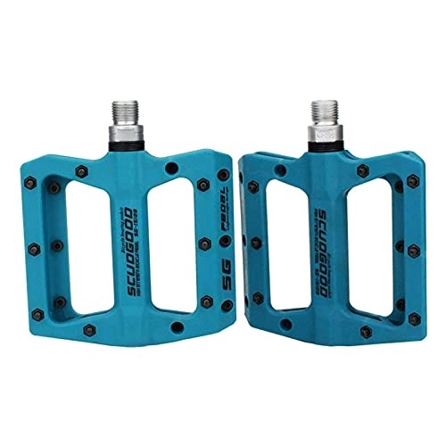 Mountain Bike Pedal : Bicycle Pedals, Bike Pedals Ultra-light MTB Bicycle Pedals Bike Pedal Mountain Bike Nylon Fiber Road Bike Bearing Pedals Bicycle Bike Parts Cycling Accessor (Color : Blue)