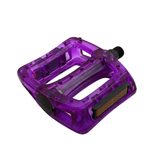 Mountain Bike Pedal : Bicycle Pedals High-Strength Plastic Pedals Universal Bicycle Pedals Lightweight Mountain Bike Pedals for 9 / 16 MTB BMX Road Mountain Bike Cycle, Purple