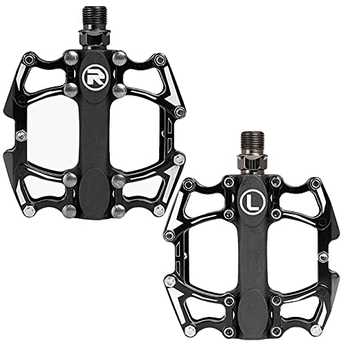 Mountain Bike Pedal : Bicycle Pedals, Lightweight Aluminum Alloy Mountain Cycling Bike Anti-Skid Pedals With L And R For Mountain Bike BMX MTB Road Bicycle 2 Pcs