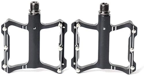 Mountain Bike Pedal : Bicycle Pedals, Mountain Bike Pedal, Mountain Bike Pedals Bicycle Pedal, Bike Pedal Sealed Bearing Aluminum Alloy Pedal For Road Mountain BMX MTB 9 / 16'' (Color : Black)