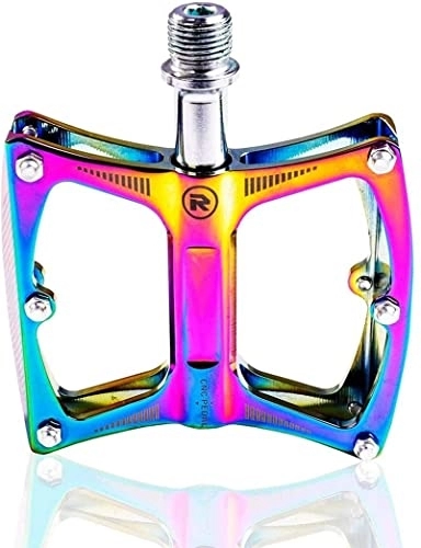 Mountain Bike Pedal : Bicycle Pedals, Mountain Bike Pedal, Mountain Bike Pedals Flat Bicycle MTB Pedals 9 / 16" Lightweight Colorful Road Bike Pedals, Sealed Bearing Alloy Flat Pedals