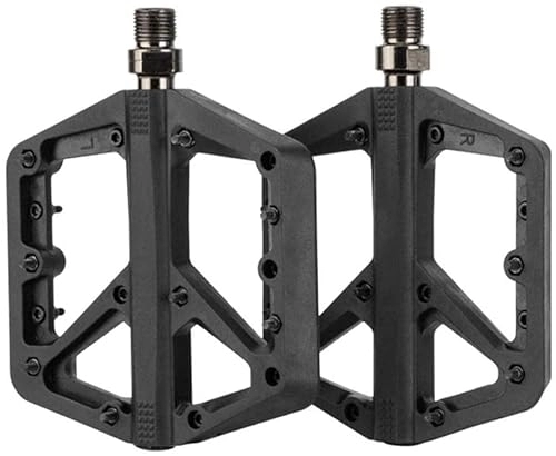 Mountain Bike Pedal : Bicycle Pedals, Mountain Bike Pedal, Mountain Bike Pedals MTB Pedals Bicycle Pedals Aluminum Sealed Bearing Lightweight Pedals For MTB Road Bike 9 / 16 (Color : Black)