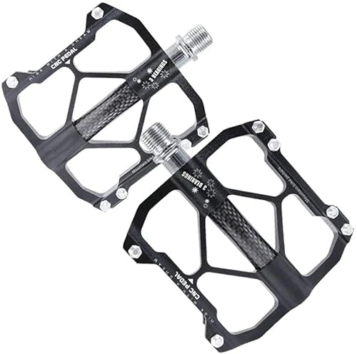Mountain Bike Pedal : Bicycle Pedals, Mountain Bike Pedal, Road Bike Pedals, 3-Sealed Bearing Mountain Bicycle Flat Pedals Lightweight Aluminum Alloy 9 / 16" Cycling Pedals For BMX MTB