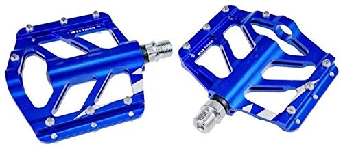 Mountain Bike Pedal : Bicycle pedals, mountain bike pedals 1pair MTB Bicycle Pedal Road bike BMX Mountain Bikes Pedal 6 colors flat platform pedals Suitable for general mountain bikes, road bikes, c ( Color : Blue )