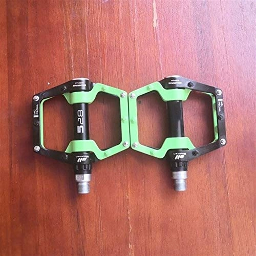 Mountain Bike Pedal : Bicycle pedals, mountain bike pedals Bearing Pedals Magnesium Aluminum Alloy Mountain Bike MTB Bicycle Pedal Road Bike Pedals Suitable for general mountain bikes, road bikes, c ( Color : Green )