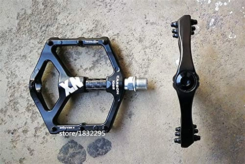 Mountain Bike Pedal : Bicycle pedals, mountain bike pedals Bicycle Pedals For MTB Road Cycling MTB Bicycle Pedal 3 Bearing Outdoor Cycling Accessories Suitable for general mountain bikes, road bikes, c ( Color : Black )
