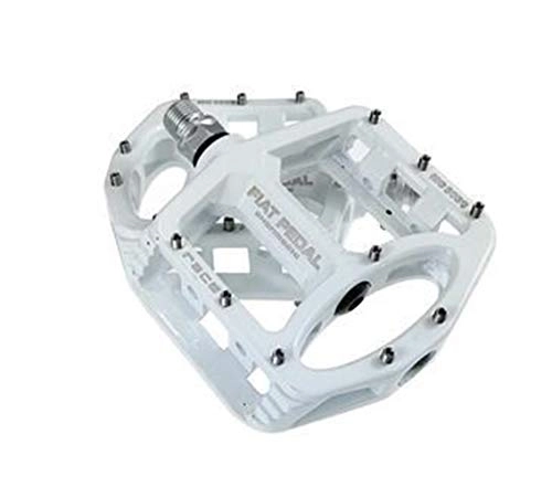 Mountain Bike Pedal : Bicycle pedals, mountain bike pedals Magnesium Alloy Road Bike Pedals Ultralight MTB Bearing Bicycle Pedal Bike Parts Accessories Suitable for general mountain bikes, road bikes, c ( Color : White )