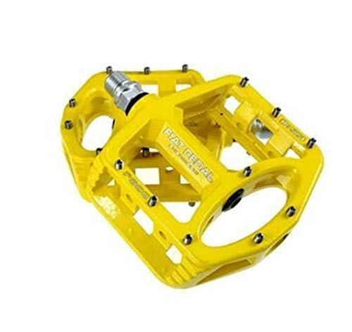 Mountain Bike Pedal : Bicycle pedals, mountain bike pedals Magnesium Alloy Road Bike Pedals Ultralight MTB Bearing Bicycle Pedal Bike Parts Accessories Suitable for general mountain bikes, road bikes, c ( Color : Yellow )