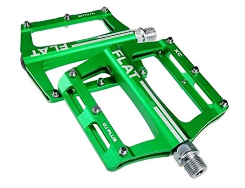 Mountain Bike Pedal : Bicycle pedals, mountain bike pedals Mountain Bike Platform Alloy Road Bike Pedals Ultralight MTB Bicycle Pedal Bike Accessories Suitable for general mountain bikes, road bikes, c ( Color : Green )