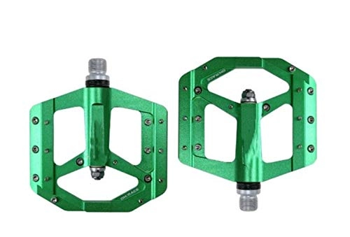 Mountain Bike Pedal : Bicycle pedals, mountain bike pedals Ultralight CNC Aluminum Alloy Bearings Bicycle Pedal MTB BXM Pedals Bicycle Pedal Suitable for general mountain bikes, road bikes, c ( Color : Green )