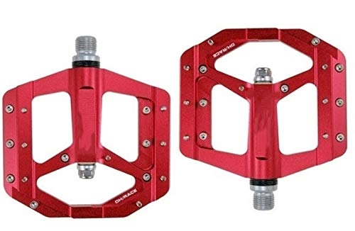 Mountain Bike Pedal : Bicycle pedals, mountain bike pedals Ultralight CNC Aluminum Alloy Bearings Bicycle Pedal MTB BXM Pedals Bicycle Pedal Suitable for general mountain bikes, road bikes, c ( Color : Red )