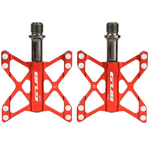 Mountain Bike Pedal : Bicycle Pedals, One Pair Aluminium Alloy Mountain Road Bike Lightweight Pedals Bicycle Replacement (Red) Mountain Bike Pedals