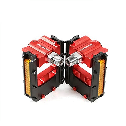 Mountain Bike Pedal : Bicycle Pedals, Pedal for Folding Bike with Reflectors, Folding Pedals Made of Aluminium for Mountain Bike, Trekking, City Bicycles, Bicycle Accessories