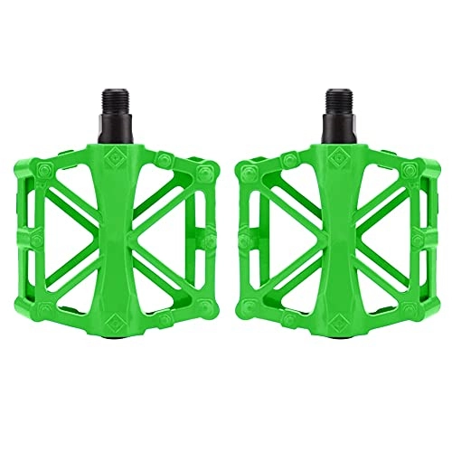 Mountain Bike Pedal : Bicycle Pedals Stable Durable Applicable Road Bike Mountain Bike Dead Flying Etc (Color : Green)
