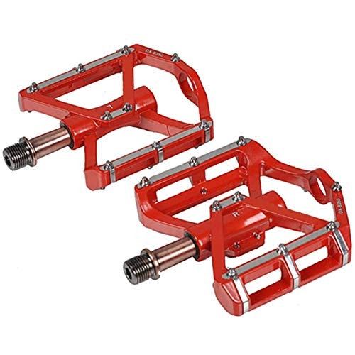 Mountain Bike Pedal : Bicycle Pedals Ultralight Aluminum Alloy Pedals Mountain Bike Riding Equipment Spare Parts Palin Pedal Two Colors (red)