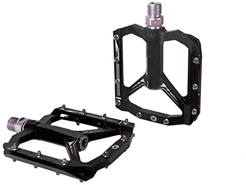 Mountain Bike Pedal : Bicycle Pedals, Ultralight Bicycle Pedals, Suitable for All Mountain Bike Bicycle Pedals, CNC Aluminum Alloy Material + Bearing Pedals, titanium 2020 pedales bicicleta, Black