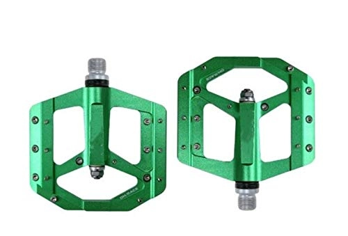 Mountain Bike Pedal : Bicycle pedals Ultralight Bike Pedals Professional CNC MTB Pedal Mountain Road Bike Pedal Bicycle Part Suitable for road and street bicycles (Color : Green)