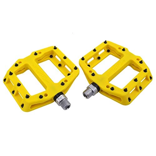 Mountain Bike Pedal : Bicycle Pedals Ultralight Pedal Plastic Pedals Bearing Mountain Bike MTB BMX Pedals Bicicleta Accessories (yellow)