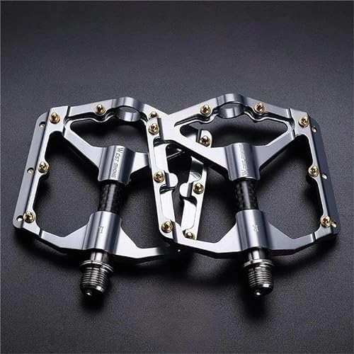 Mountain Bike Pedal : Bicycle Pedals With Reflector Waterproof Anti-slip Bicycle Pedals, For Road Bike Mountain Bike, Universal Bicycle Accessories (Color : 3 Bearing Titanium)