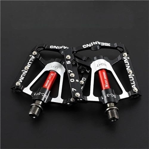 Mountain Bike Pedal : Bicycle Pedals With Reflector Waterproof Anti-slip Bicycle Pedals, For Road Bike Mountain Bike, Universal Bicycle Accessories (Color : 3 Bearings Black 083)