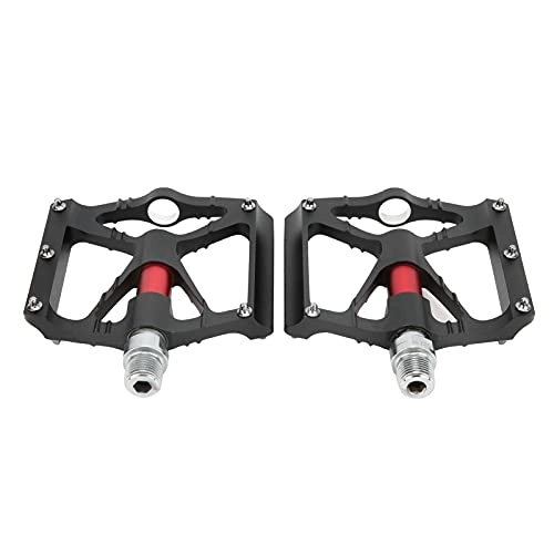 Mountain Bike Pedal : Bicycle Platform Flat Pedals, More Convenient Light in Weight Not Easy To Loosen Mountain Bike Pedals with 5 Anti‑skid Nails on Each Side for Mountain Bike(Black)