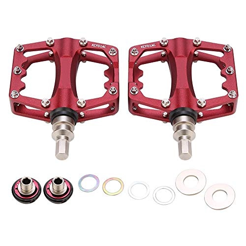 Mountain Bike Pedal : Bicycle Platform Pedal, Quick Release Bike Platform Pedals Bicycle Pedals Replacement Part for Mountain Road Bike (Red)