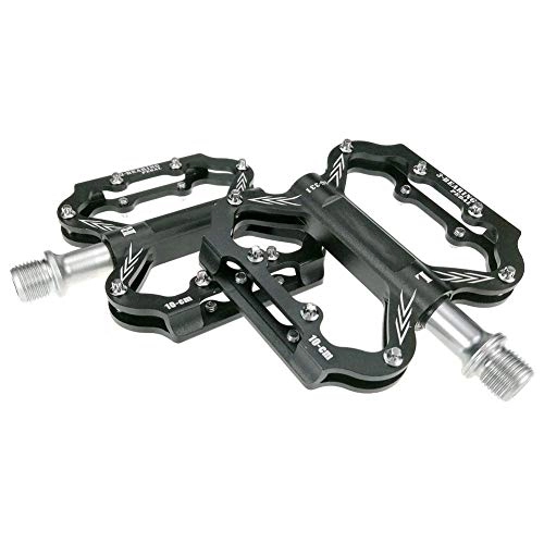 Mountain Bike Pedal : Bicycle Three-Bearing Aluminum Alloy Pedals Mountain Bike Palin Pedals Flat Pedal Bicycle Accessories (black)