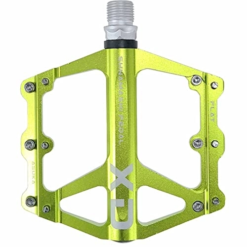 Mountain Bike Pedal : BIENKA Bicycle, Mountain Cycling Bike Aluminum Anti-Slip Durable Sealed Bearing Axle for Mountain Bike Road Bicycle pedal (Color : Green)