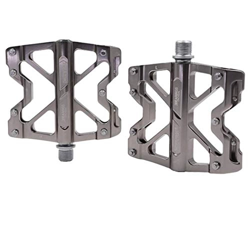 Mountain Bike Pedal : Bike Bicycle Pedals Aluminum Alloy Pedals Universal Pedals 3 Bearings Bike Pedals Ultra Sealed Bearings Platform for 9 / 16 MTB BMX Road Mountain Bike Cycle, Silver